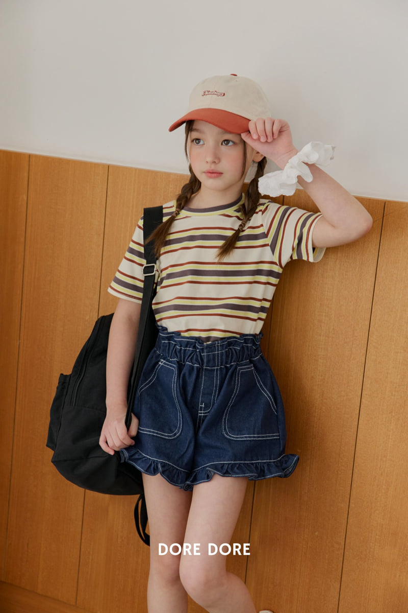 Dore Dore - Korean Children Fashion - #prettylittlegirls - Crayon Stripe Tee - 7