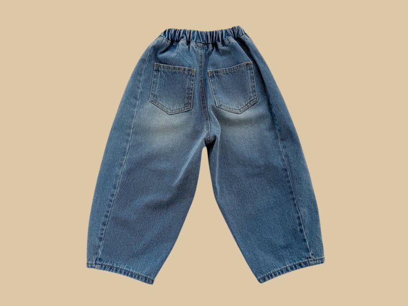 Dore Dore - Korean Children Fashion - #todddlerfashion - Broad Balloon Denim Pants - 2