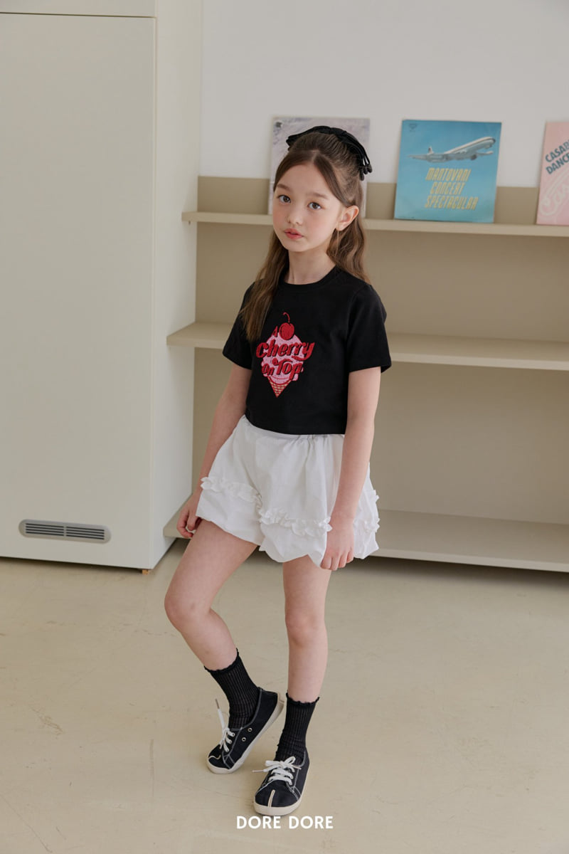 Dore Dore - Korean Children Fashion - #todddlerfashion - Cherry Crop Tee - 9