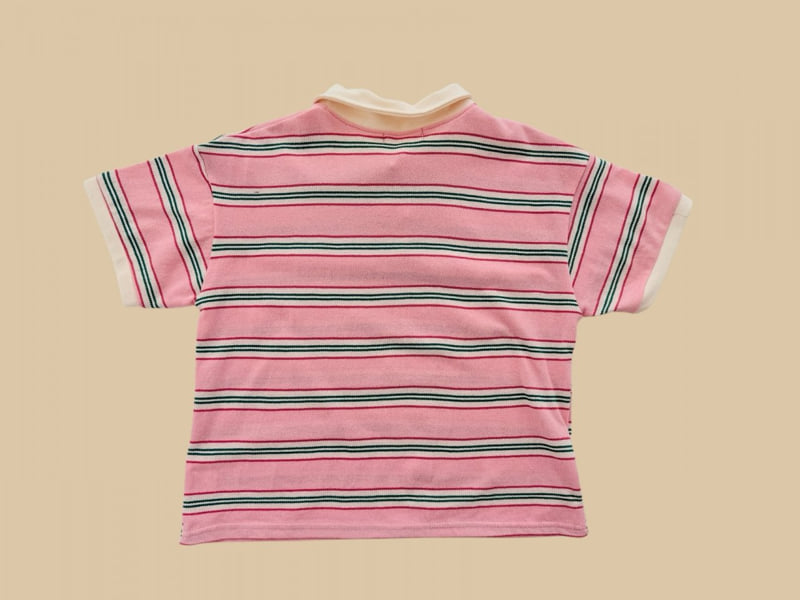 Dore Dore - Korean Children Fashion - #todddlerfashion - Stripe PK Collar Tee - 4