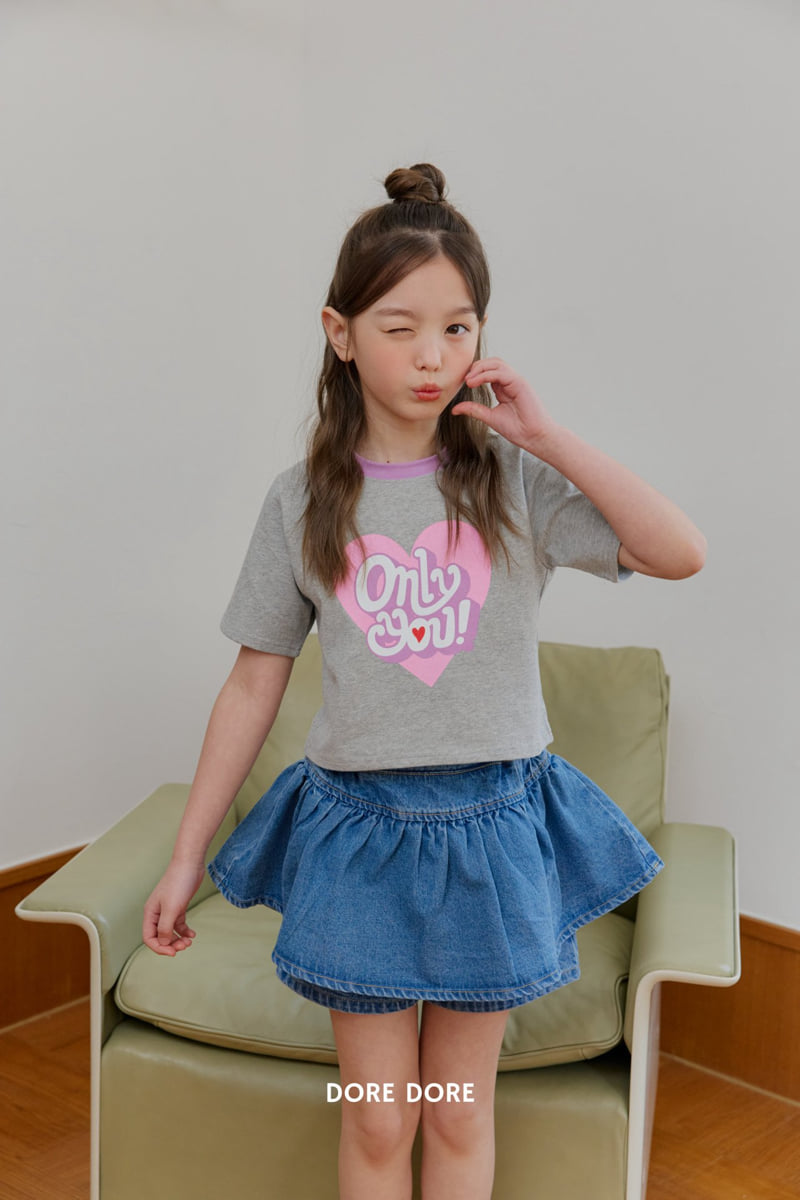 Dore Dore - Korean Children Fashion - #toddlerclothing - Only You Crop Tee