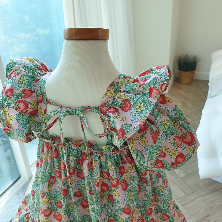 Eclair - Korean Children Fashion - #stylishchildhood - Berry One-Piece - 5