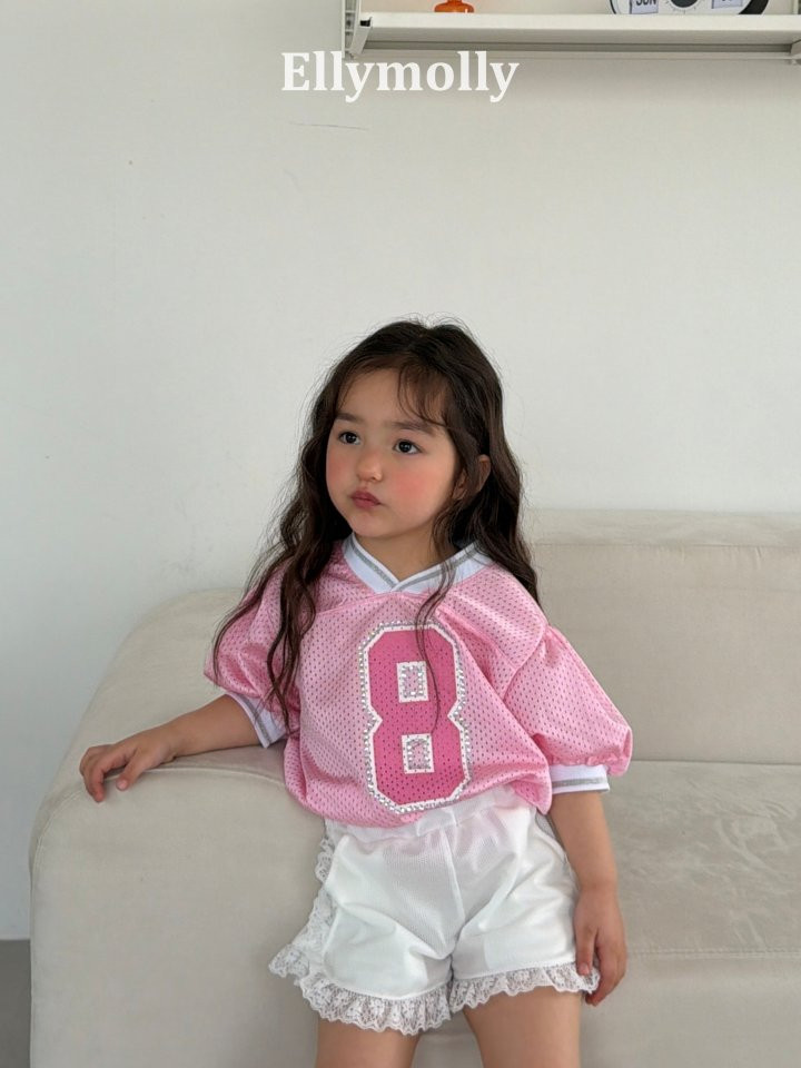 Ellymolly - Korean Children Fashion - #Kfashion4kids - Mesh Puff V-Neck Tee - 11