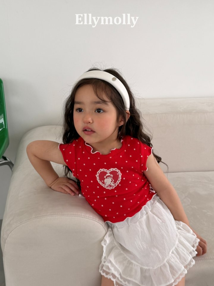 Ellymolly - Korean Children Fashion - #childofig - Dot Mimi Shirring Tee - 9