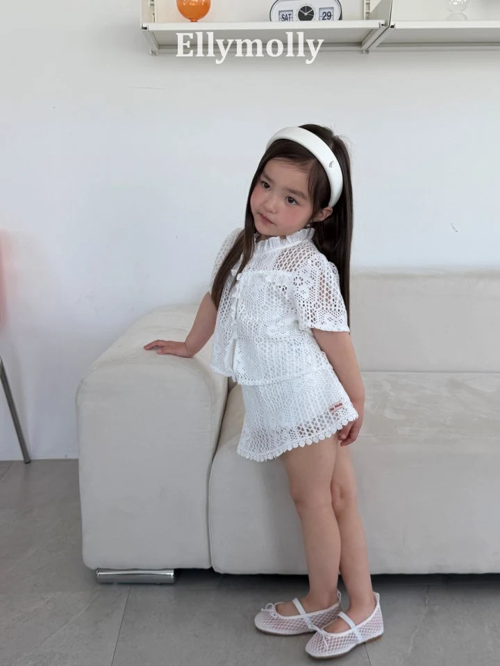 Ellymolly - Korean Children Fashion - #childofig - Rosy Crochet Skirt - 7