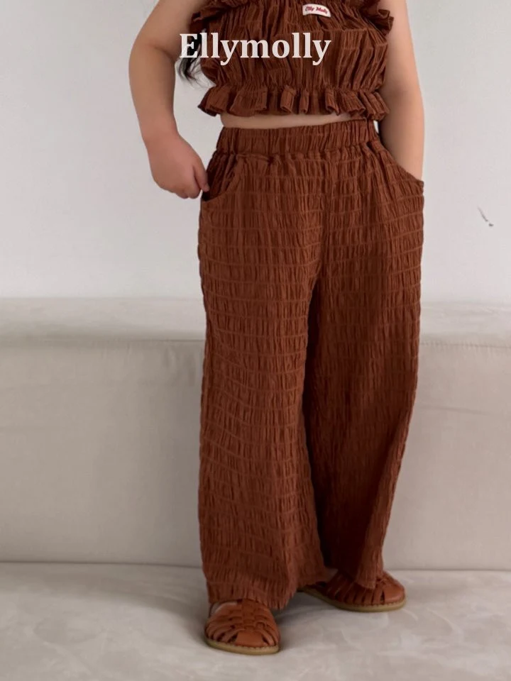 Ellymolly - Korean Children Fashion - #childrensboutique - Popcorn Wide Pants - 10
