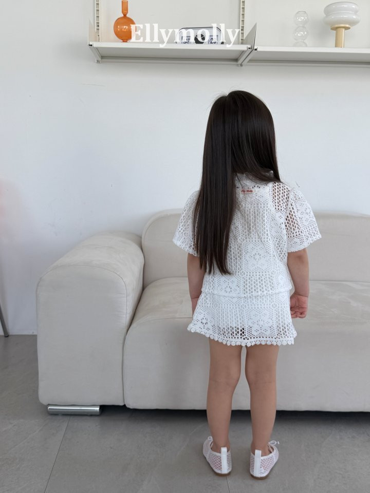 Ellymolly - Korean Children Fashion - #childrensboutique - Rosy Crochet Skirt - 8