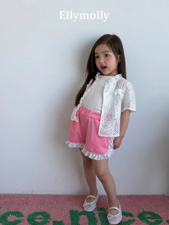Ellymolly - Korean Children Fashion - #childrensboutique - Rosy Crochet Blouse - 7