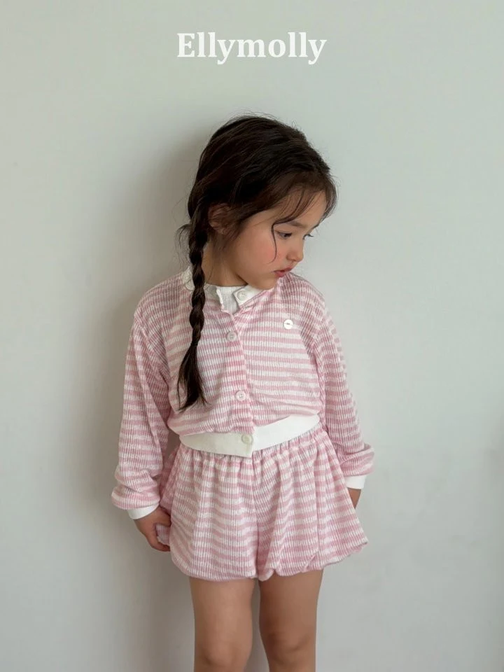 Ellymolly - Korean Children Fashion - #designkidswear - Berry Foam Cardigan - 6