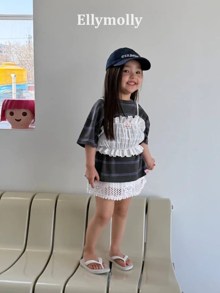Ellymolly - Korean Children Fashion - #discoveringself - Rosy Crochet Skirt - 10