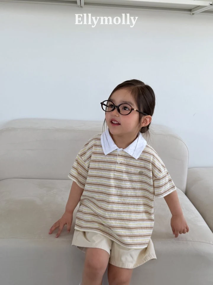Ellymolly - Korean Children Fashion - #fashionkids - Smart Collar Tee - 6
