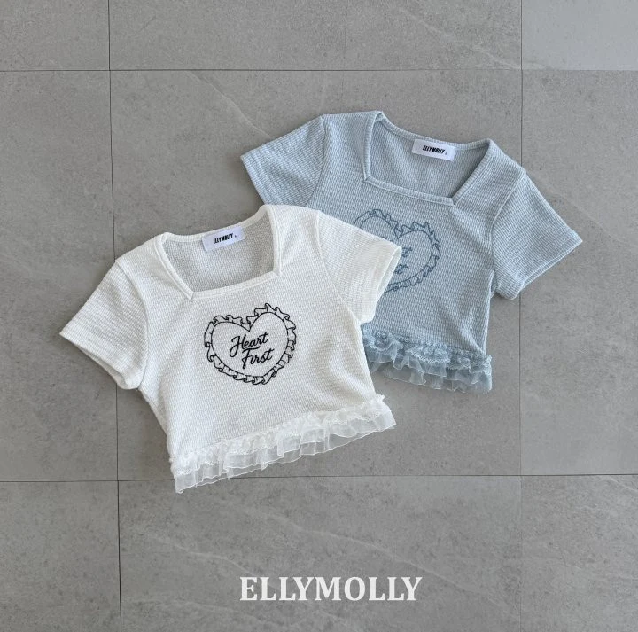 Ellymolly - Korean Children Fashion - #kidsshorts - Powder Lace Tee