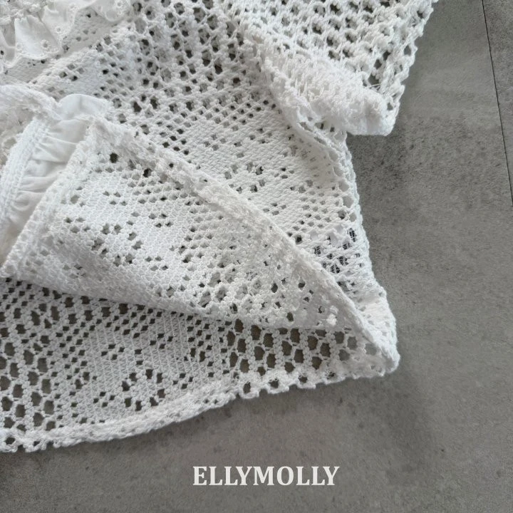 Ellymolly - Korean Children Fashion - #kidsshorts - Rosy Crochet Blouse - 11