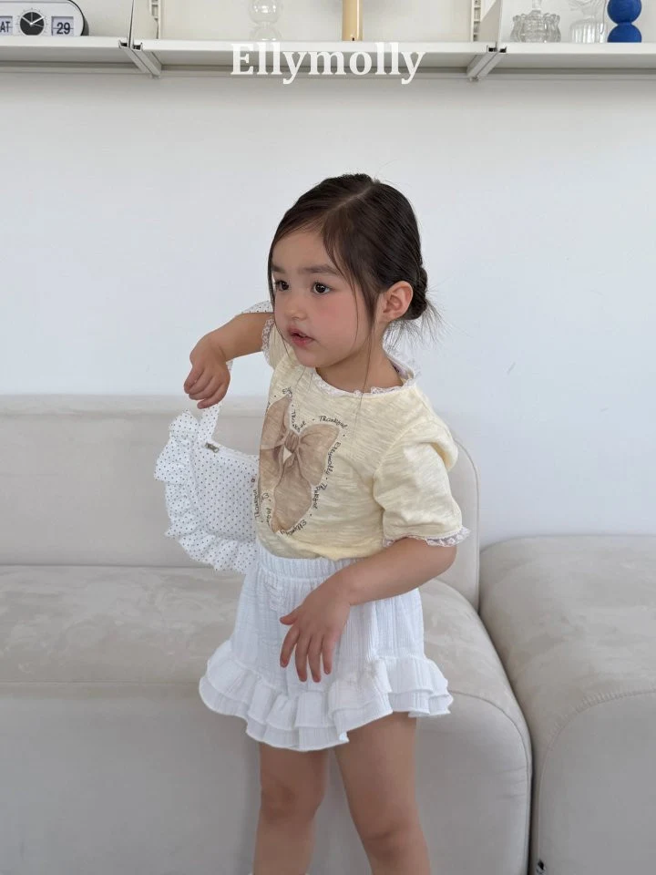 Ellymolly - Korean Children Fashion - #kidzfashiontrend - Slub Ribbon Tee - 5