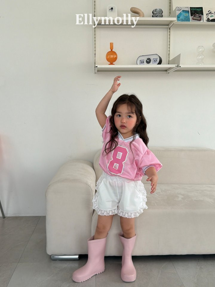 Ellymolly - Korean Children Fashion - #kidzfashiontrend - Mesh Puff V-Neck Tee - 10