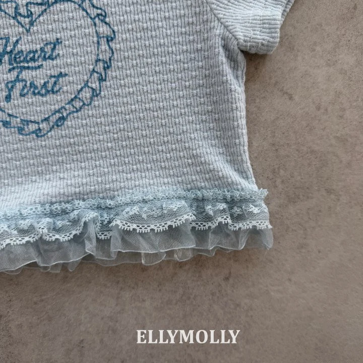 Ellymolly - Korean Children Fashion - #littlefashionista - Powder Lace Tee - 5