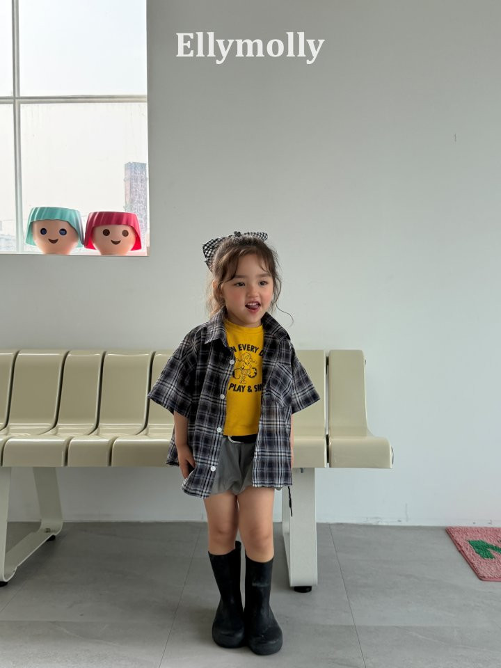 Ellymolly - Korean Children Fashion - #littlefashionista - Neti Short Sleeve Shirt - 8