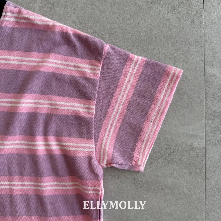 Ellymolly - Korean Children Fashion - #magicofchildhood - Washed Stripe Box Tee - 10