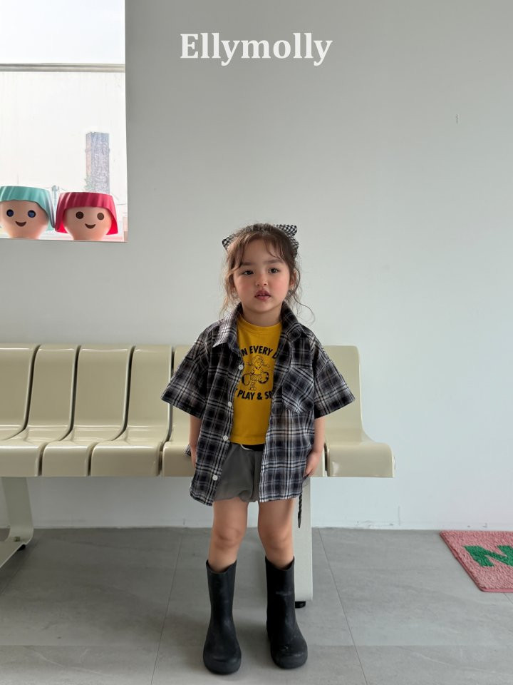 Ellymolly - Korean Children Fashion - #magicofchildhood - Neti Short Sleeve Shirt - 9