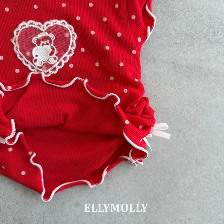 Ellymolly - Korean Children Fashion - #prettylittlegirls - Dot Mimi Shirring Tee - 5