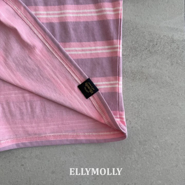 Ellymolly - Korean Children Fashion - #prettylittlegirls - Washed Stripe Box Tee - 12