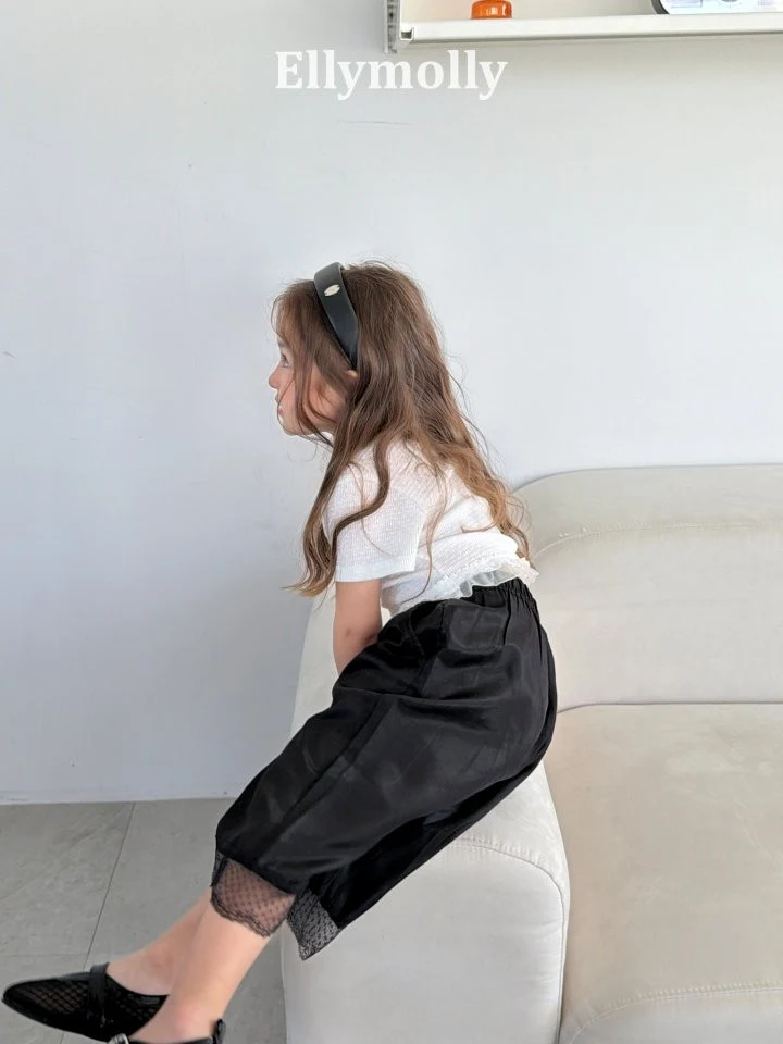 Ellymolly - Korean Children Fashion - #stylishchildhood - Powder Lace Tee - 11
