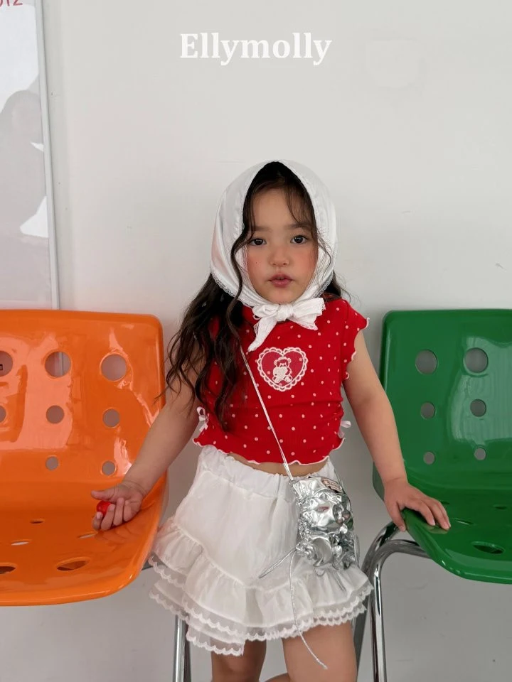 Ellymolly - Korean Children Fashion - #stylishchildhood - Dot Mimi Shirring Tee - 8
