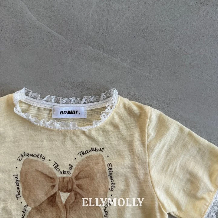 Ellymolly - Korean Children Fashion - #todddlerfashion - Slub Ribbon Tee - 11