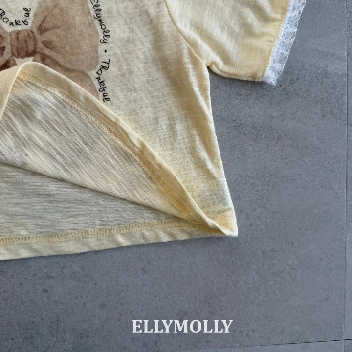 Ellymolly - Korean Children Fashion - #toddlerclothing - Slub Ribbon Tee - 12