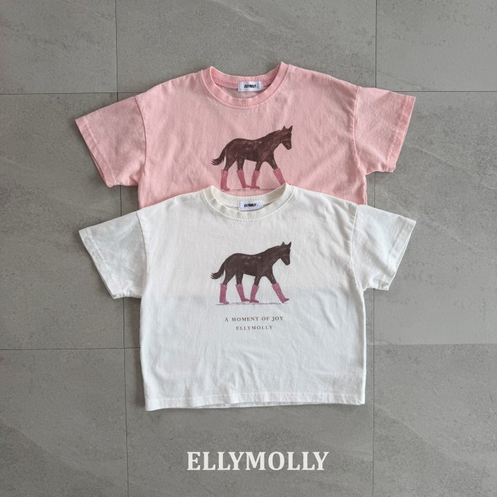 Ellymolly - Korean Children Fashion - #todddlerfashion - Blush Pony Tee (Adult) - 4
