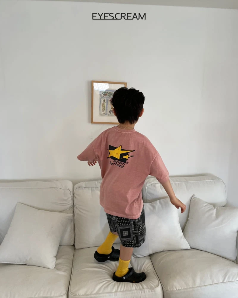 Eyescream - Korean Children Fashion - #kidzfashiontrend - Flat Star Pigment Tee - 4