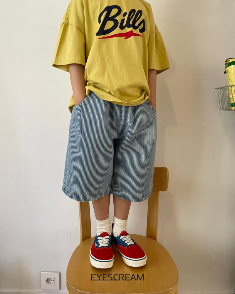 Eyescream - Korean Children Fashion - #prettylittlegirls - Stripe Dart Denim Pants - 4