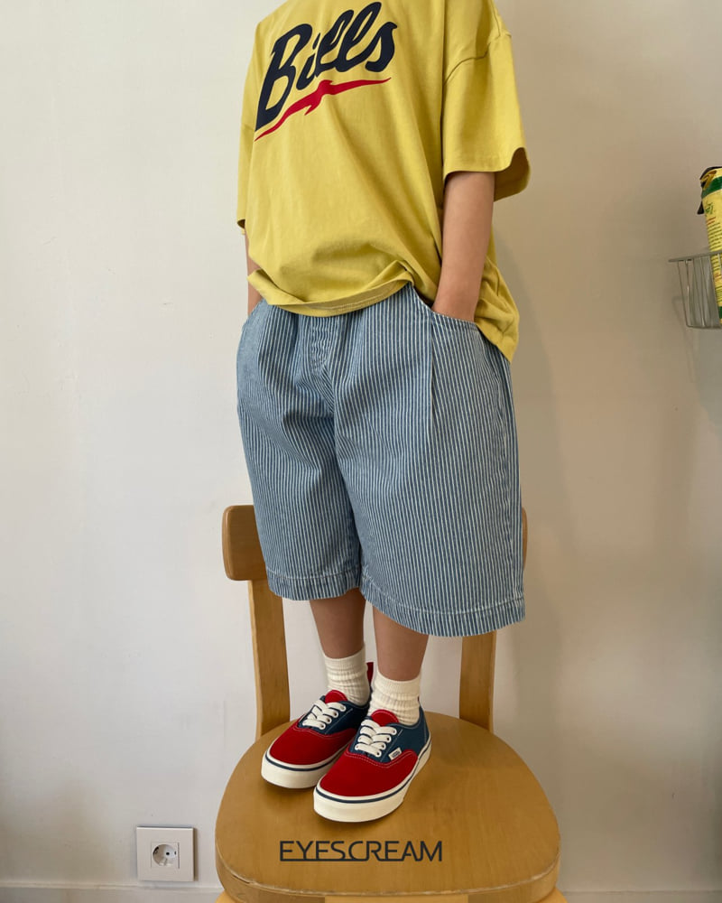 Eyescream - Korean Children Fashion - #childofig - Stripe Dart Denim Pants - 5