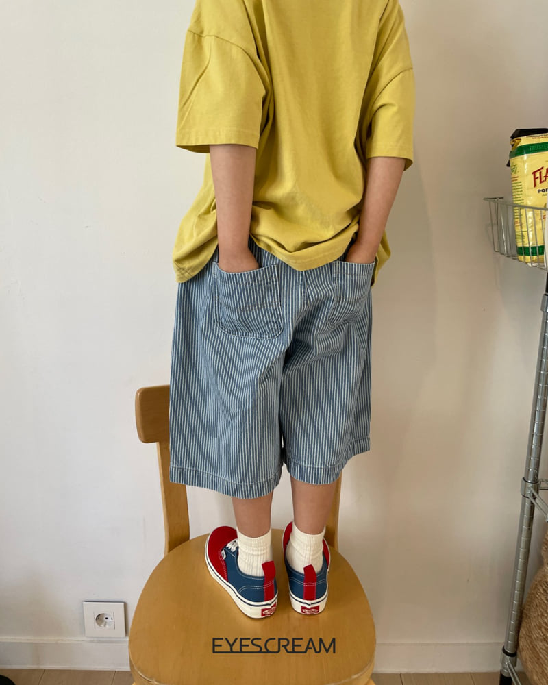 Eyescream - Korean Children Fashion - #childrensboutique - Stripe Dart Denim Pants - 6