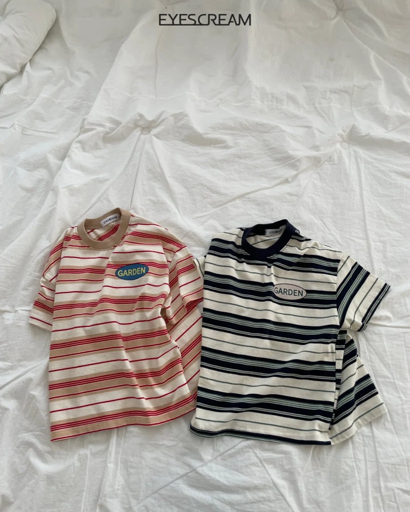 Eyescream - Korean Children Fashion - #designkidswear - Garden Stripe Tee