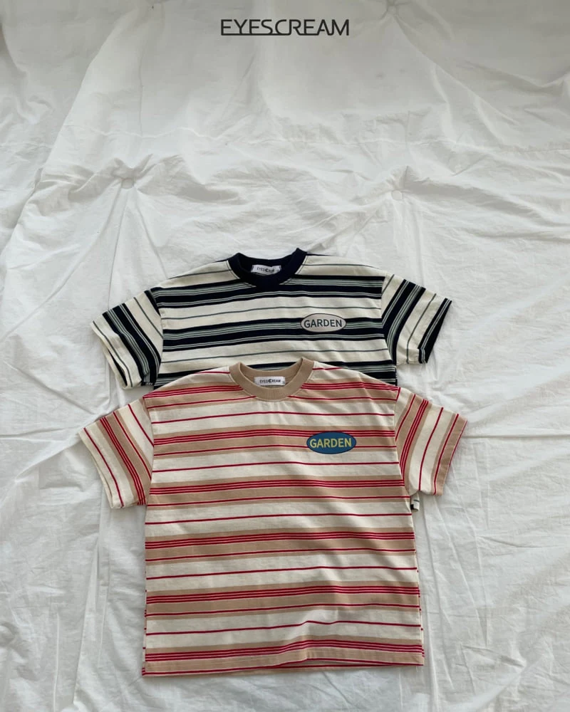 Eyescream - Korean Children Fashion - #fashionkids - Garden Stripe Tee - 3