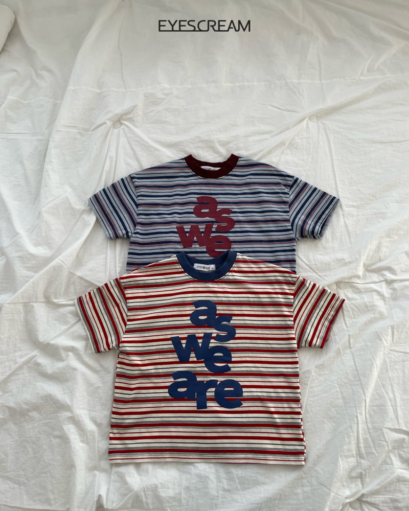 Eyescream - Korean Children Fashion - #kidsshorts - As We Are Stripe Tee - 3