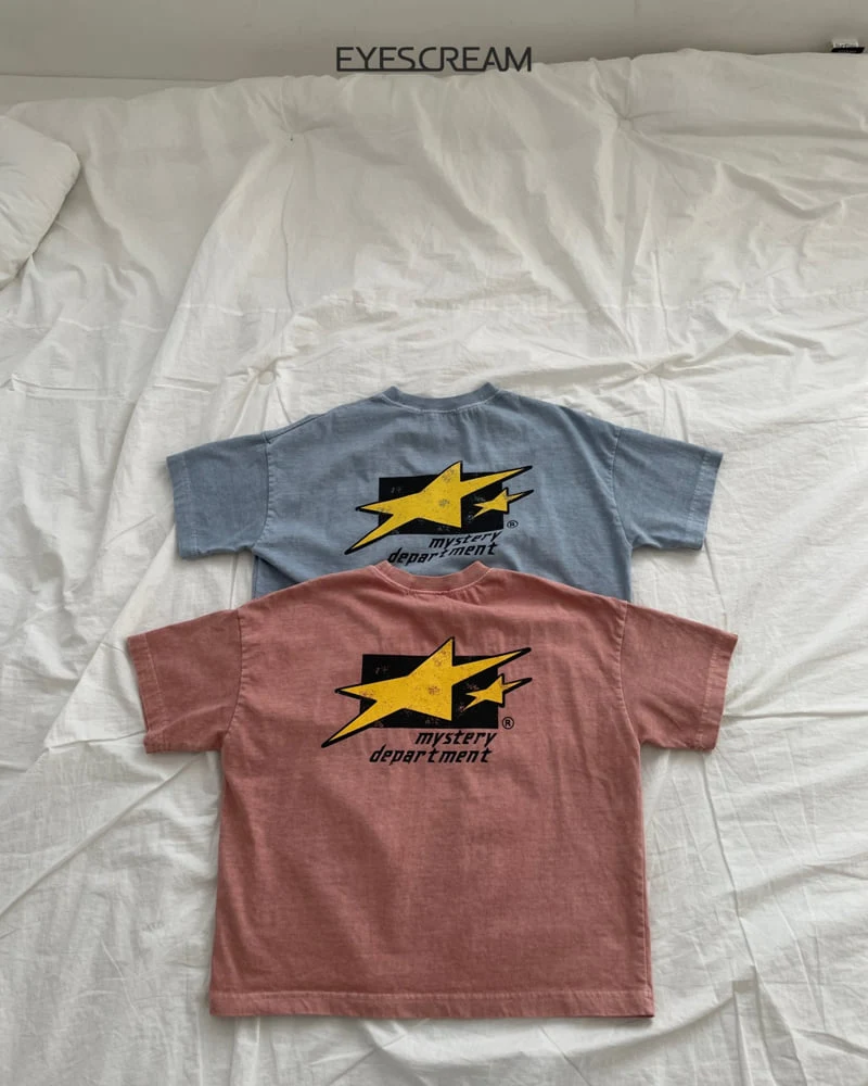 Eyescream - Korean Children Fashion - #kidsshorts - Flat Star Pigment Tee