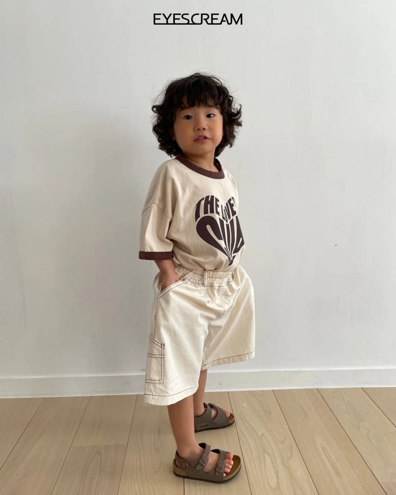 Eyescream - Korean Children Fashion - #kidsstore - Natural Cotton Carpenter Pants - 8