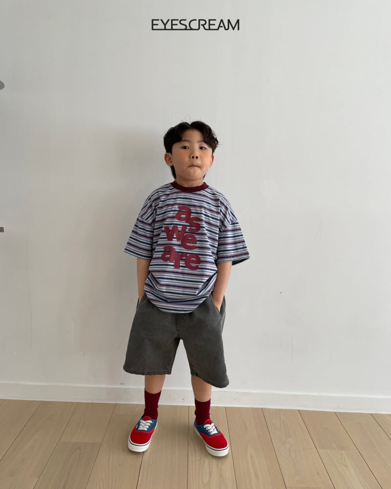 Eyescream - Korean Children Fashion - #kidsshorts - As We Are Stripe Tee - 4
