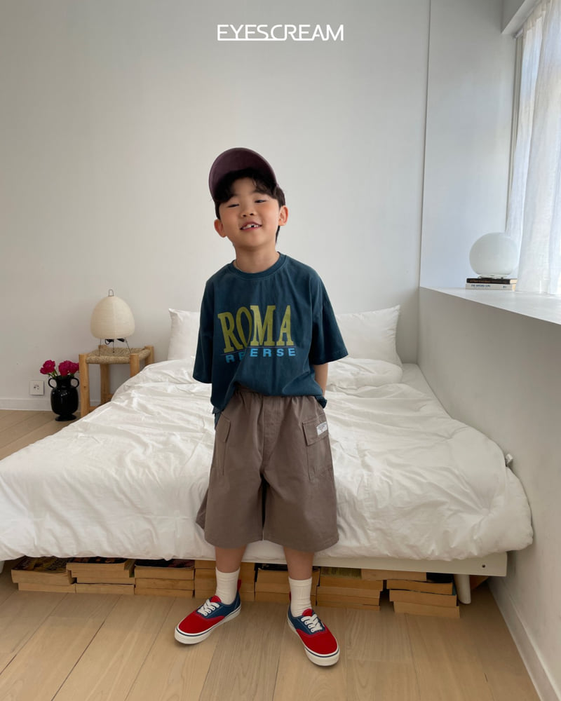 Eyescream - Korean Children Fashion - #kidsstore - Point Label Cargo Pants - 12