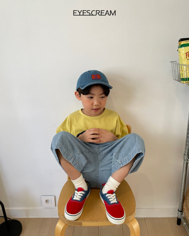 Eyescream - Korean Children Fashion - #kidzfashiontrend - Stripe Dart Denim Pants - 12