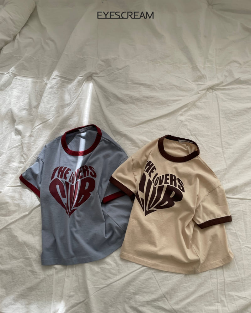 Eyescream - Korean Children Fashion - #littlefashionista - Typo Heart Ringer Tee