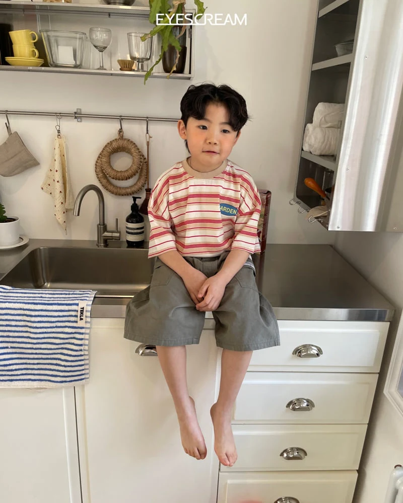 Eyescream - Korean Children Fashion - #magicofchildhood - Garden Stripe Tee - 9