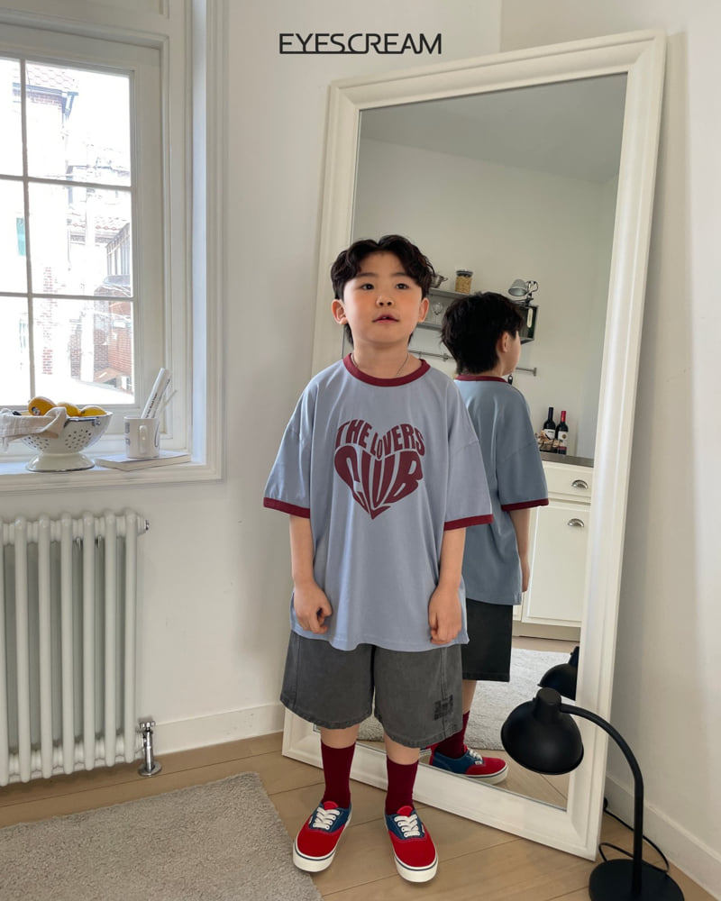 Eyescream - Korean Children Fashion - #minifashionista - Typo Heart Ringer Tee - 3