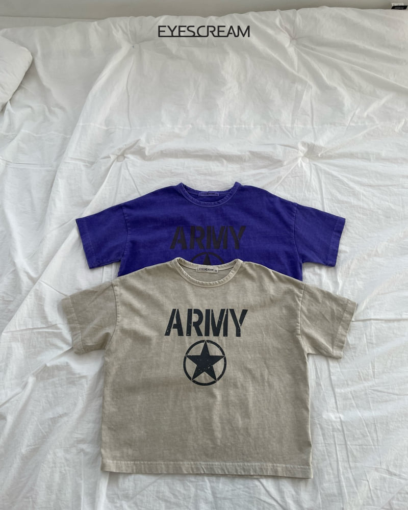 Eyescream - Korean Children Fashion - #minifashionista - Army Pigment Tee