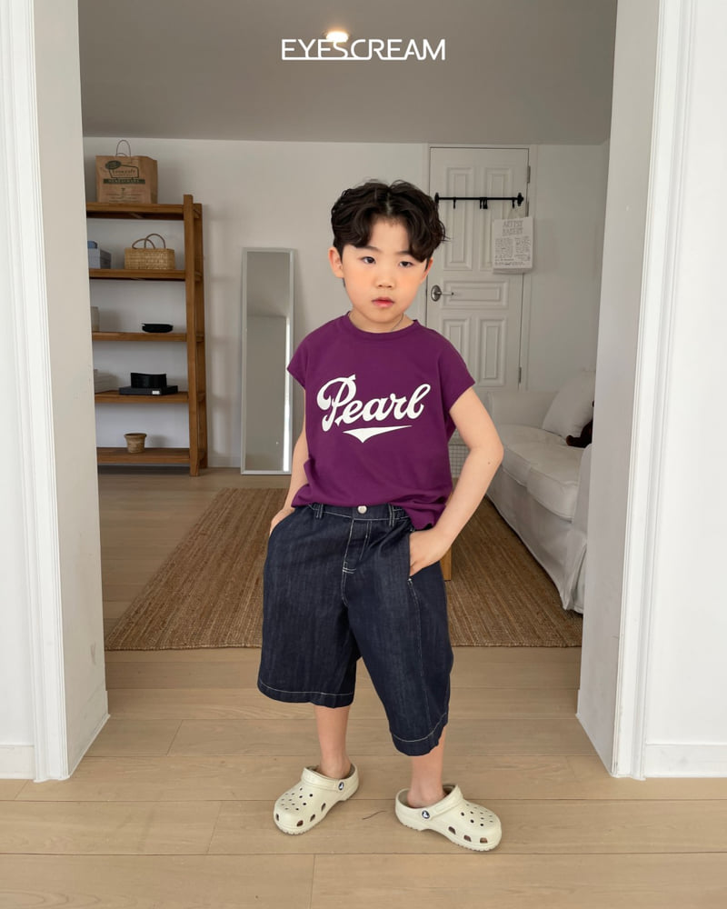 Eyescream - Korean Children Fashion - #minifashionista - Raw Denim Bermuda Pants - 11