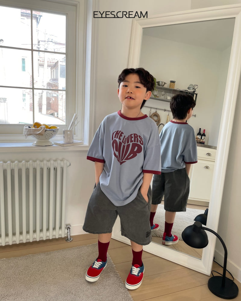 Eyescream - Korean Children Fashion - #minifashionista - Typo Heart Ringer Tee - 4
