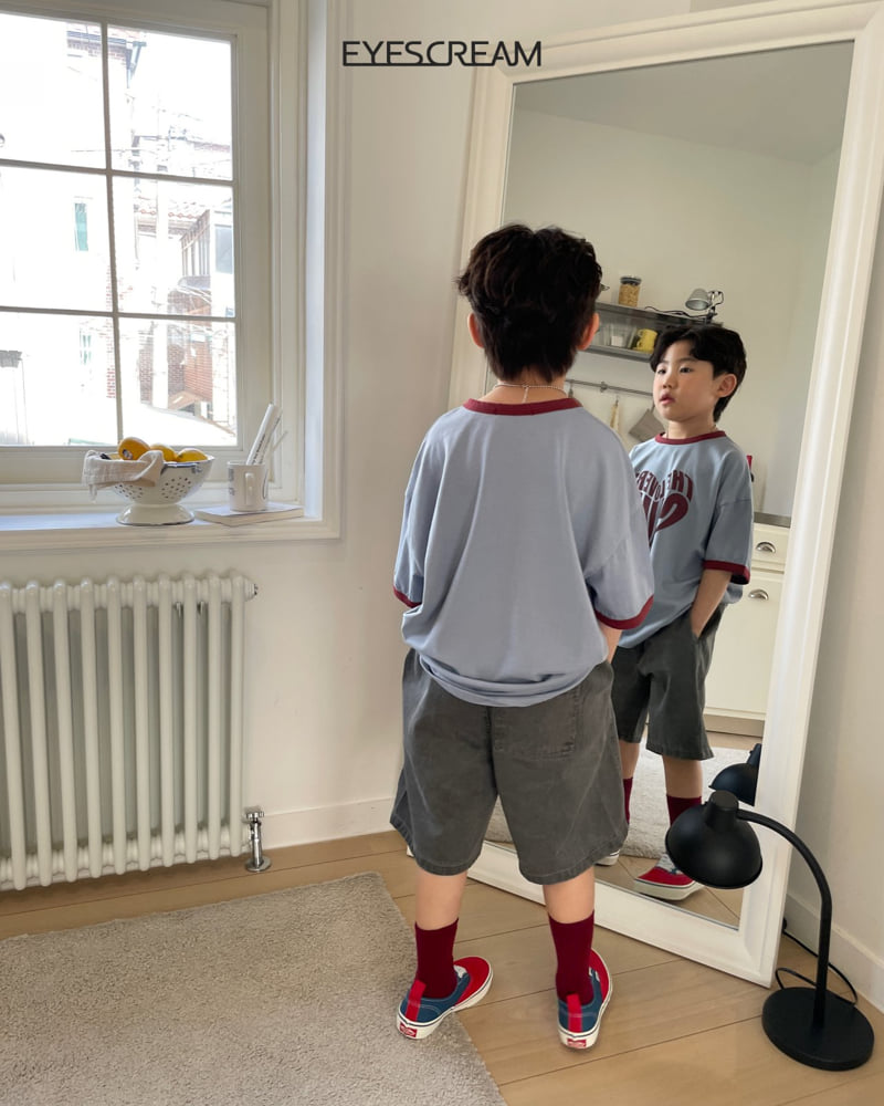 Eyescream - Korean Children Fashion - #todddlerfashion - Typo Heart Ringer Tee - 5