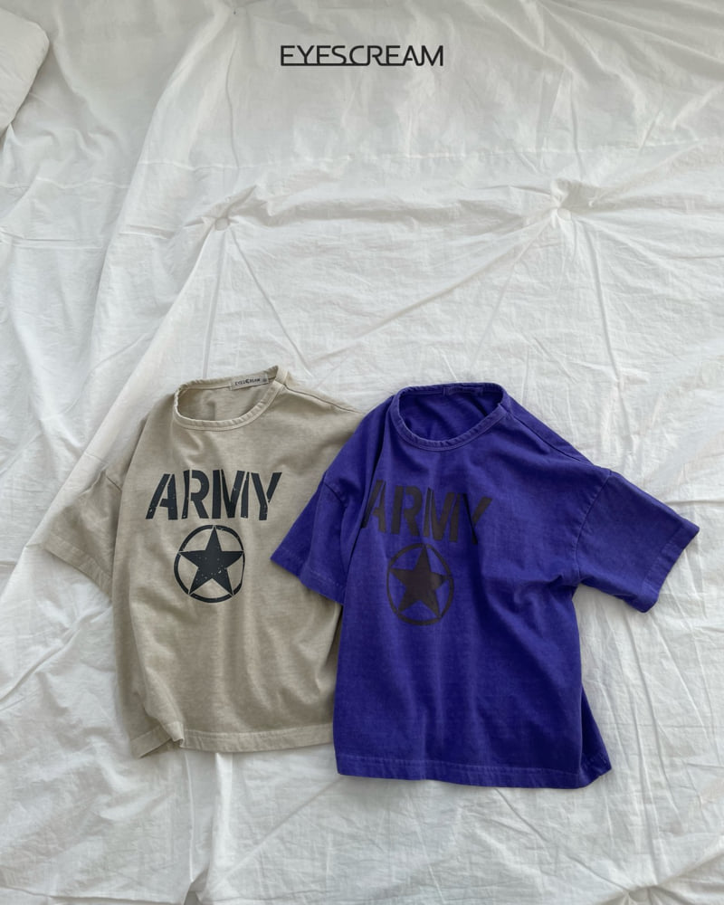 Eyescream - Korean Children Fashion - #todddlerfashion - Army Pigment Tee - 3